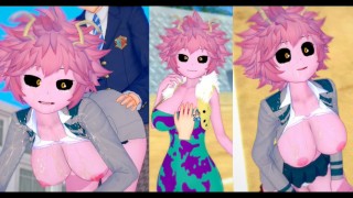 Hentai Koikatsu: Sexo quente com Mina Ashido de peitões!