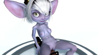 Tristana fodida analmente: prazer com seu brinquedo!
